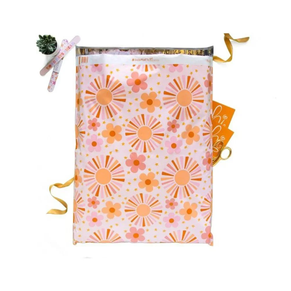 Sunshine Floral Poly Mailer’s 10x13 Pack of 25